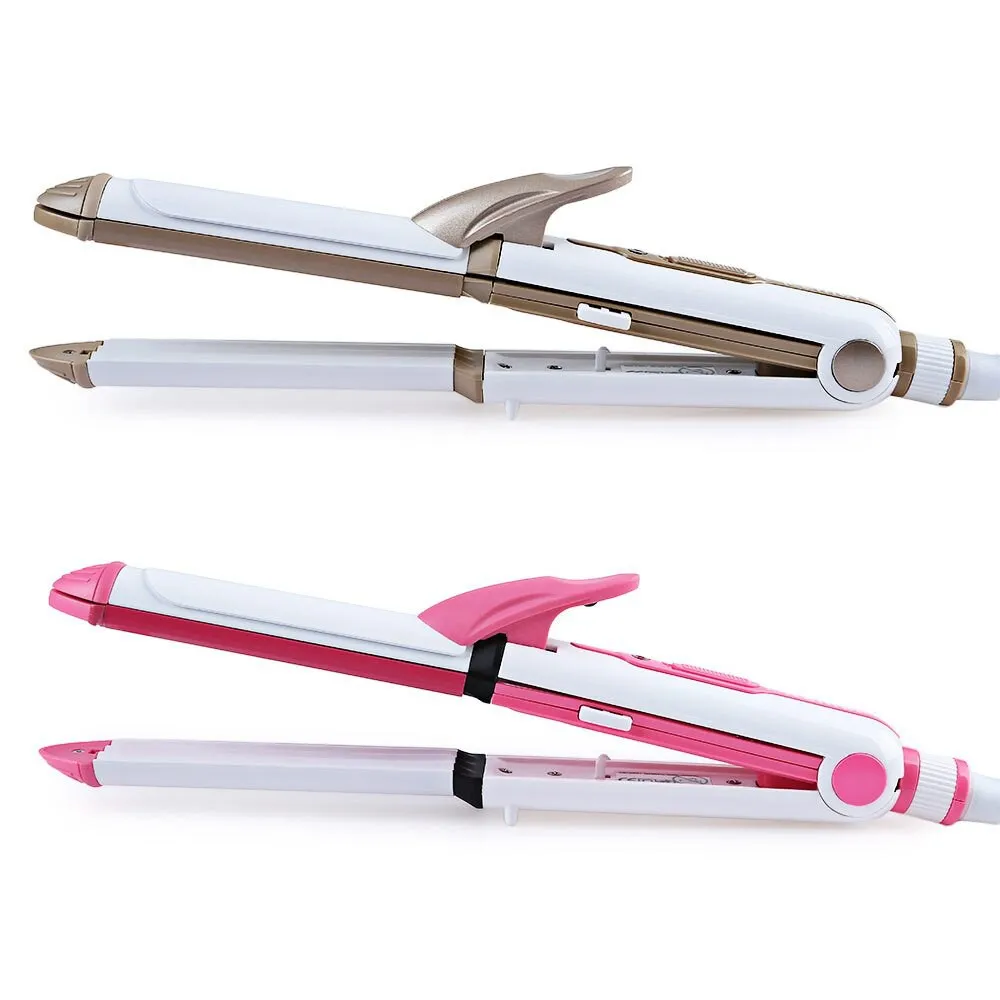 Kemei KM 1213 - 3 in 1 Professional Hair Straightener Wave Curler
