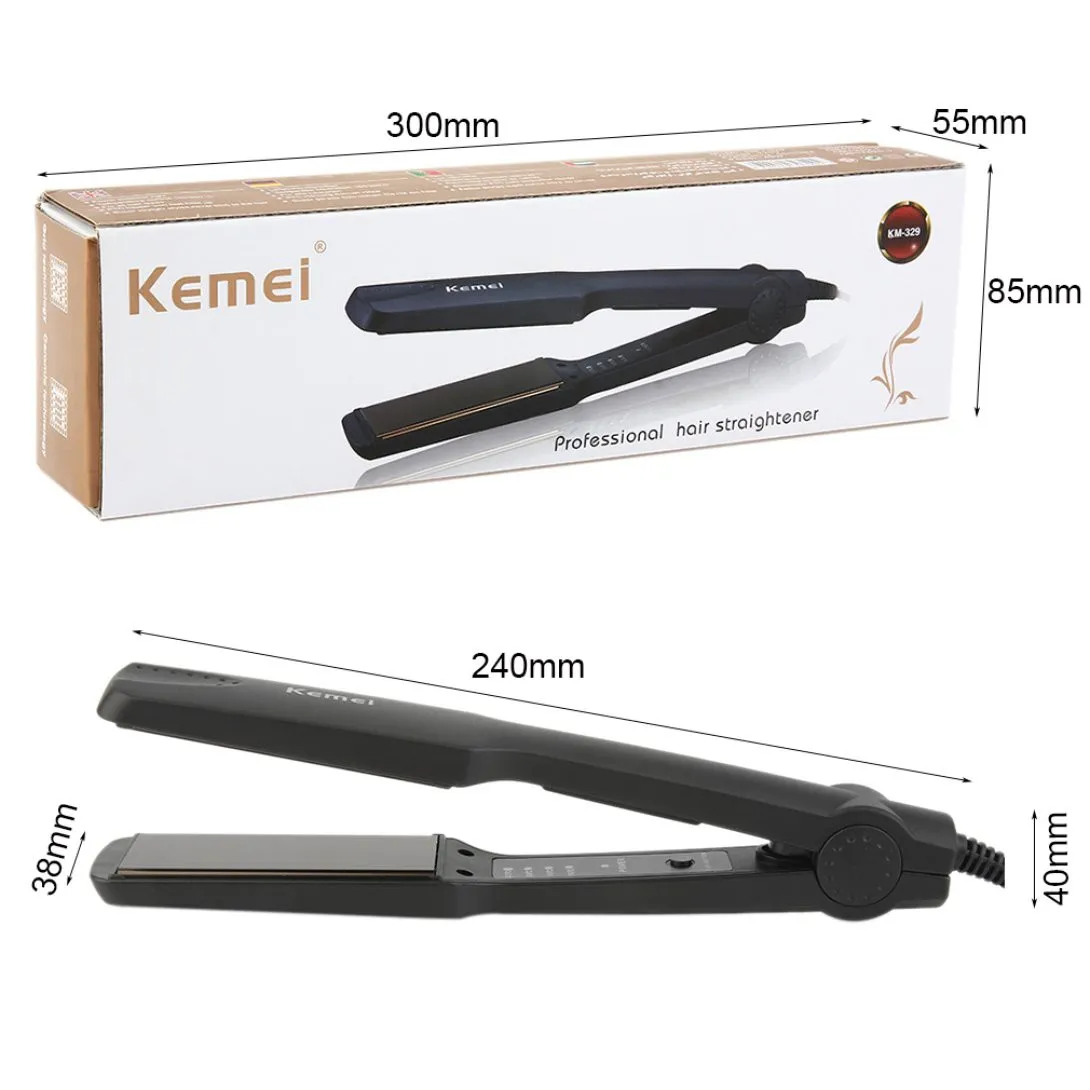 KEMEI KM-329 Electric Ceramic Flat Iron Hair Straightener